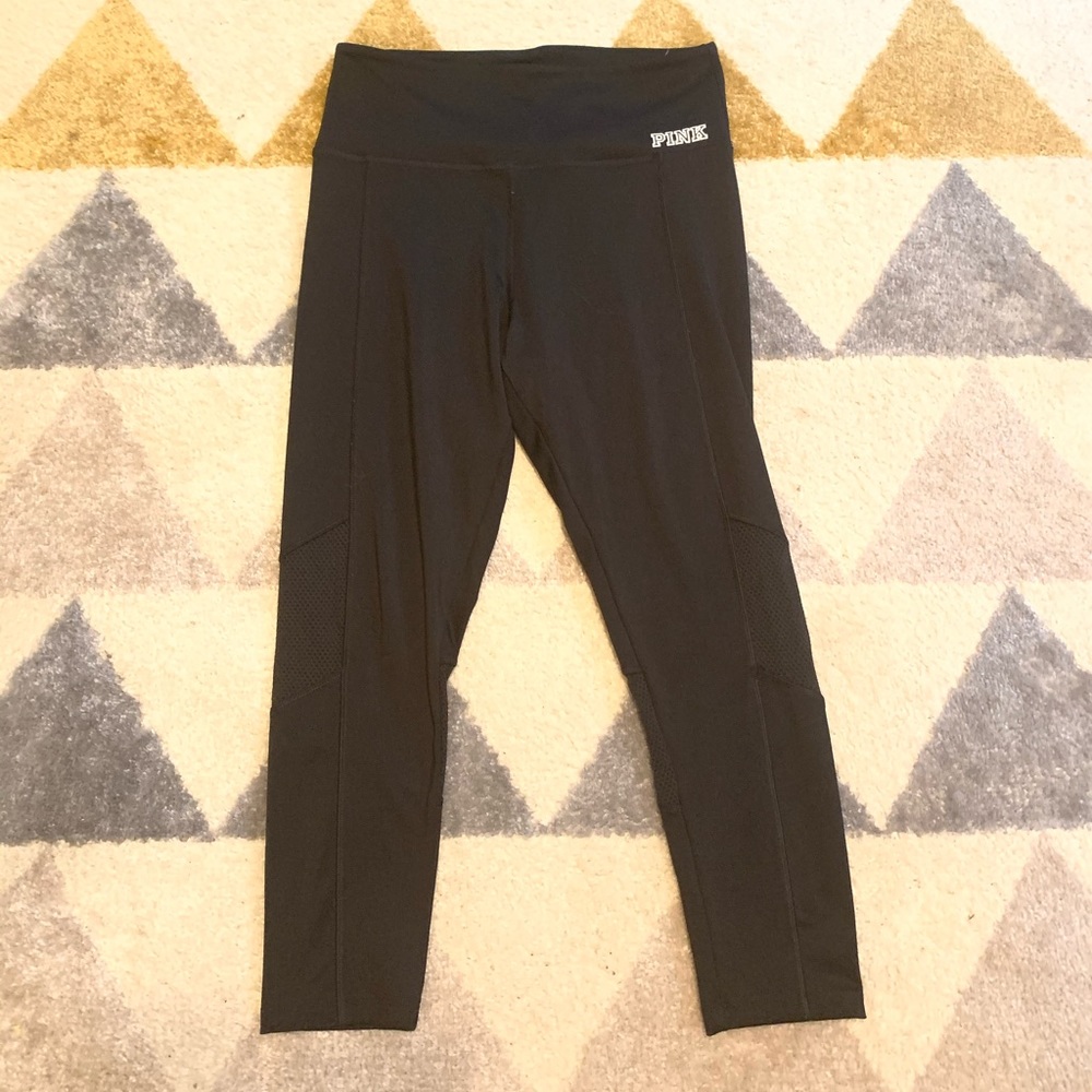 PINK Athletic Leggings with Mesh Panels